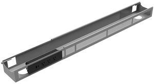 Desky Integrated Cable & Power Channel - 3 Plugs + 1 x USB-C + 1 x USB / Space Gray