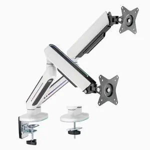 Desky Dual LED Monitor Arm - White