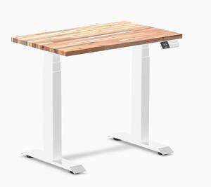 Desky Dual Mini Softwood Sit Stand Desk - Acacia / 32 x 20 in / White