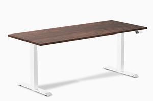 Desky Dual Softwood Sit Stand Desk - American Rustic Pine / 72 x 30 in / White