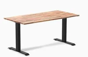 Desky Zero Softwood Office Desk - Acacia / 60 x 30 in / Matte Black