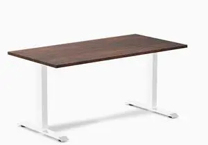 Desky Zero Softwood Office Desk - American Rustic Pine / 60 x 30 in / White