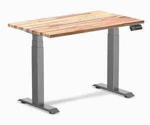 Desky Dual Mini Softwood Sit Stand Desk - Acacia / 40 x 24 in / Space Gray