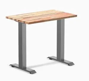 Desky Zero Mini Softwood Office Desk - Acacia / 32 x 20 in / Space Gray