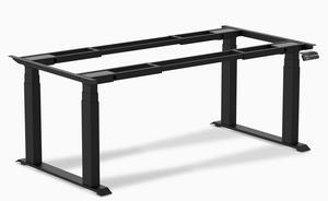 Desky Quad Sit Stand Desk Frame - Matte Black