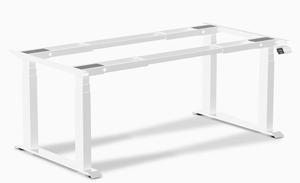 Desky Quad Sit Stand Desk Frame - White