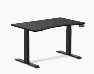 Desky Dual Ergo Edge Sit Stand Desk - Black / 48 x 30 inches / Matte Black