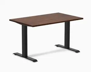 Desky Zero Rubberwood Office Desk - Walnut / 48 x 30 in / Matte Black