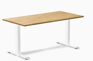Desky Zero Rubberwood Office Desk - Light Oak / 60 x 30 in / White