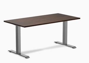 Desky Zero Rubberwood Office Desk - Dark Walnut / 60 x 30 in / Space Gray