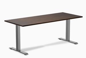 Desky Zero Rubberwood Office Desk - Dark Walnut / 72 x 30 in / Space Gray