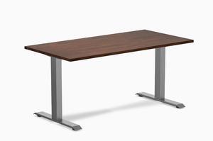Desky Zero Rubberwood Office Desk - Walnut / 60 x 30 in / Space Gray