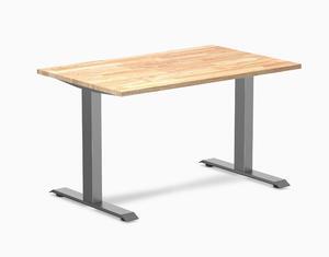 Desky Zero Rubberwood Office Desk - Natural Timber / 48 x 30 in / Space Gray