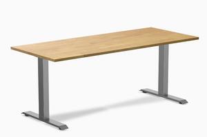 Desky Zero Rubberwood Office Desk - Light Oak / 72 x 30 in / Space Gray