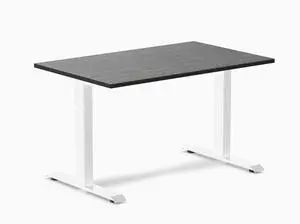 Desky Zero Bamboo Office Desk - Dark Bamboo / 48 x 30 in / White