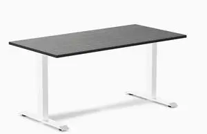Desky Zero Bamboo Office Desk - Dark Bamboo / 60 x 30 in / White