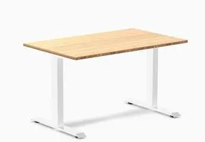 Desky Zero Bamboo Office Desk - Bamboo / 48 x 30 in / White