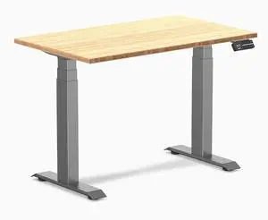 Desky Dual Mini Bamboo Sit Stand Desk - Bamboo / 40 x 24 in / Space Gray