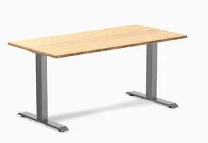 Desky Zero Bamboo Office Desk - Bamboo / 60 x 30 in / Space Gray