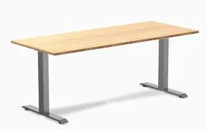 Desky Zero Bamboo Office Desk - Bamboo / 72 x 30 in / Space Gray