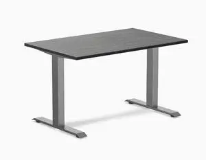 Desky Zero Bamboo Office Desk - Dark Bamboo / 48 x 30 in / Space Gray
