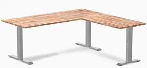 Desky Zero Softwood L-Shape Office Desk - Acacia / 72 x 30 x 70 x 24 in / Gray Desky Zero Softwood L-Shape Office Desk - Acacia / 72 x 30 x 70 x 24 in / Gray