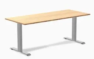 Desky Zero Bamboo Office Desk - Bamboo / 72 x 30 in / Grey