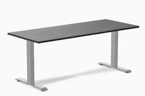 Desky Zero Bamboo Office Desk - Dark Bamboo / 72 x 30 in / Grey Desky Zero Bamboo Office Desk - Dark Bamboo / 72 x 30 in / Grey