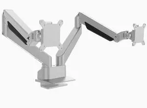 Desky Dual Monitor Arm - White