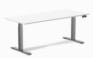 Desky Dual Laminate Sit Stand Desk - White / 70.9 x 29.5 in / Space Gray