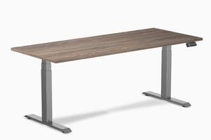 Desky Dual Laminate Sit Stand Desk - Natural Walnut  / 70.9 x 29.5 in / Space Gray
