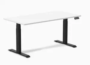 Desky Dual Laminate Sit Stand Desk - White / 59.1 x 29.5 in / Matte Black Desky Dual Laminate Sit Stand Desk - White / 59.1 x 29.5 in / Matte Black