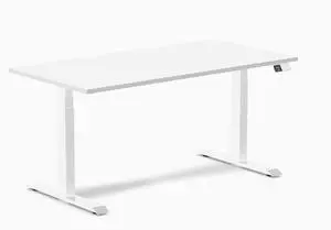 Desky Dual Laminate Sit Stand Desk - White / 59.1 x 29.5 in / White Desky Dual Laminate Sit Stand Desk - White / 59.1 x 29.5 in / White