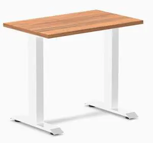 Desky Zero Mini Office Desk - Prime Oak / 32 x 20 in / White