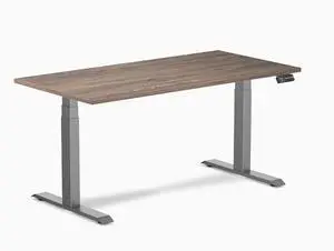 Desky Dual Laminate Sit Stand Desk - Natural Walnut / 59.1 x 29.5 in / Space Gray Desky Dual Laminate Sit Stand Desk - Natural Walnut / 59.1 x 29.5 in / Space Gray