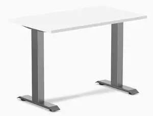 Desky Zero Mini Office Desk - White / 40 x 24 in / Space Gray