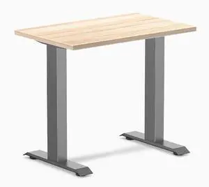 Desky Zero Mini Office Desk - Classic Oak / 32 x 20 in / Space Gray