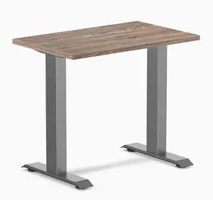 Desky Zero Mini Office Desk - Natural Walnut / 32 x 20 in / Space Gray