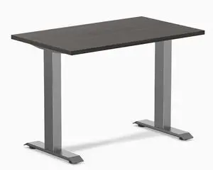 Desky Zero Mini Office Desk - Burnished Wood / 40 x 24 in / Space Gray