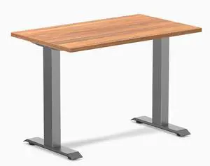 Desky Zero Mini Office Desk - Prime Oak / 40 x 24 in / Space Gray