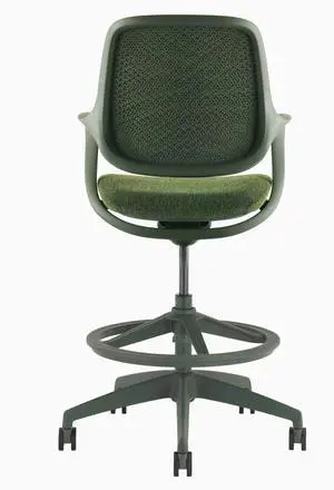 Desky Evoque Low Back Office Chair - Dark Green / Yes