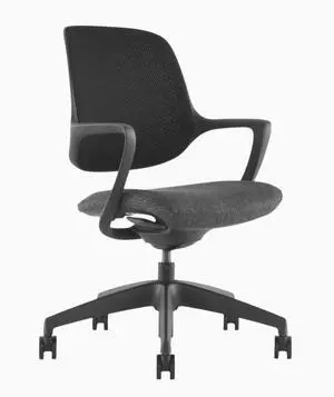 Desky Evoque Low Back Office Chair - Black / No