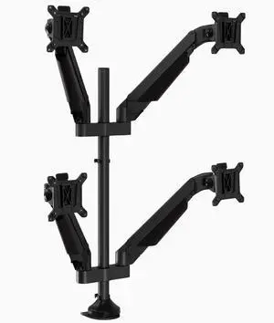 Desky Quad Monitor Arm - Black