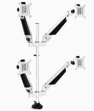 Desky Quad Monitor Arm - White