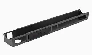 Desky Integrated Cable & Power Channel - 3 Plugs + 1 x USB-C + 1 x USB / Space Gray