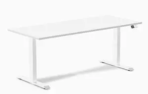 Desky Dual Laminate Sit Stand Desk - White / 70.9 x 29.5 in / White