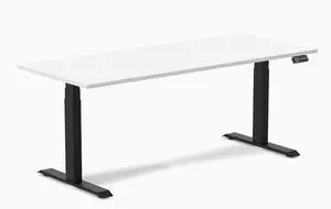 Desky Dual Laminate Sit Stand Desk - White / 70.9 x 29.5 in / Matte Black Desky Dual Laminate Sit Stand Desk - White / 70.9 x 29.5 in / Matte Black