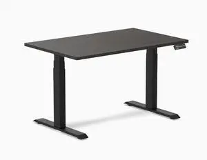 Desky Dual Laminate Sit Stand Desk - Burnished Wood / 47.2 x 29.5 in / Matte Black Desky Dual Laminate Sit Stand Desk - Burnished Wood / 47.2 x 29.5 in / Matte Black