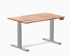 Desky Dual Softwood Sit Stand Desk - Acacia / 48 x 30 in / Grey Desky Dual Softwood Sit Stand Desk - Acacia / 48 x 30 in / Grey