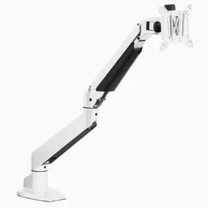 Desky Heavy Duty Single Monitor Arm (24lbs+) - White